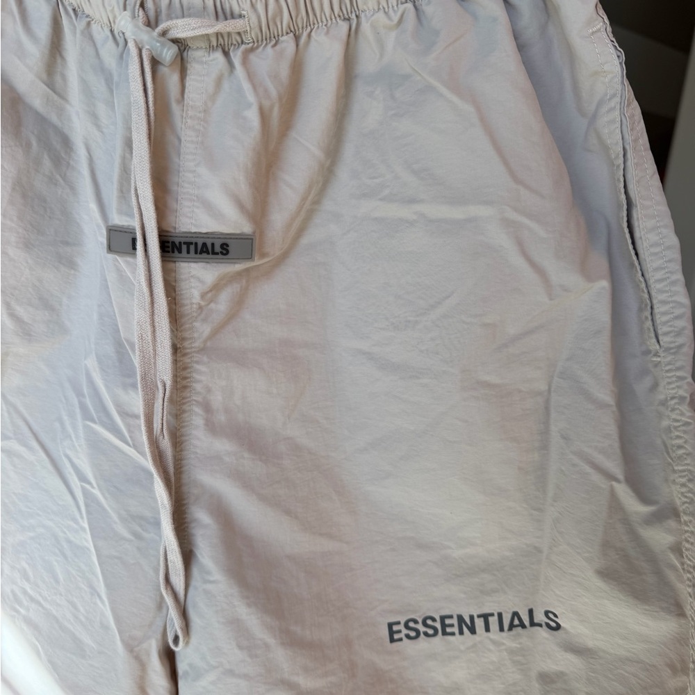 Essentials Cream Nylon Medium Drawstring Shorts - image 2